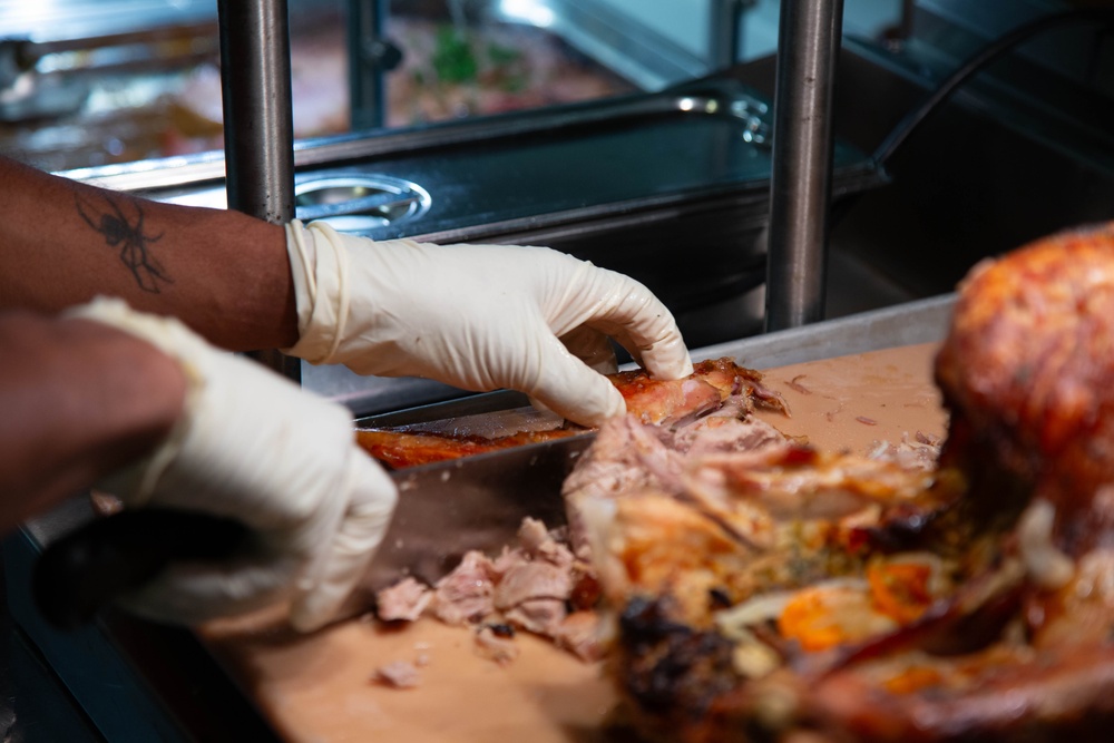 U.S. Marines Celebrate Thanksgiving on Camp Foster