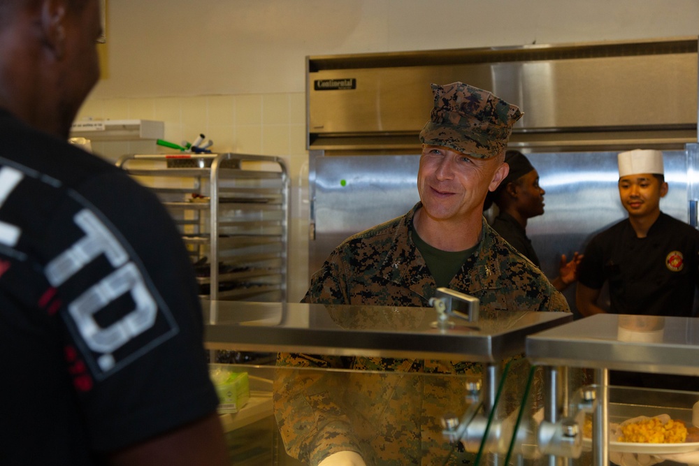 U.S. Marines Celebrate Thanksgiving on Camp Foster