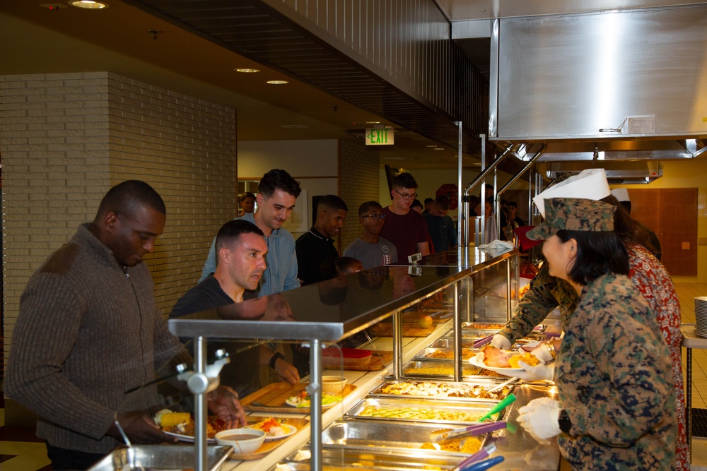 U.S. Marines Celebrate Thanksgiving on Camp Foster