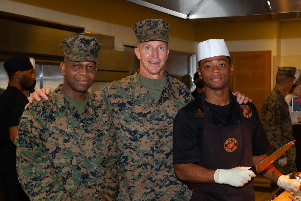 U.S. Marines Celebrate Thanksgiving on Camp Foster