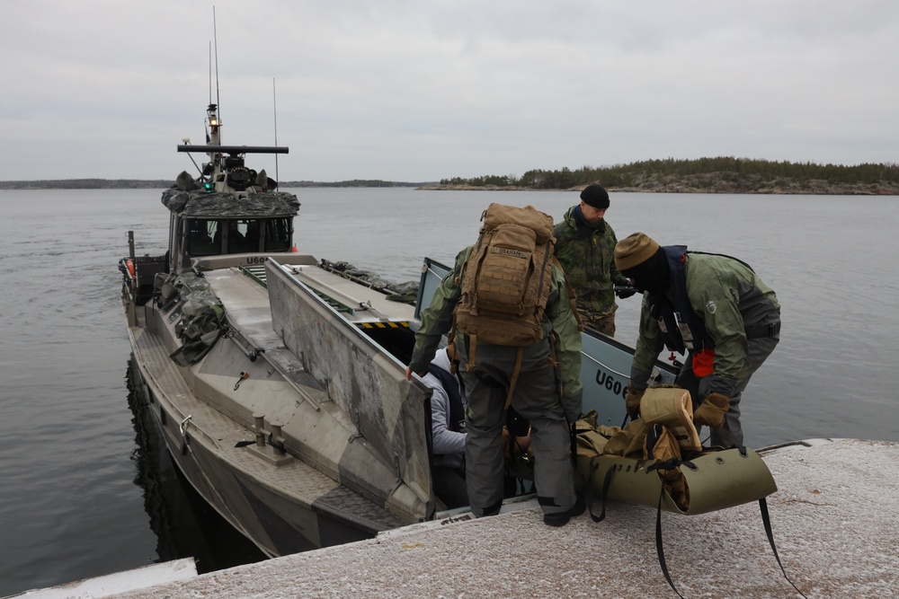 U.S. Marines and U.S. Navy Sailors Conduct A Casualty Evacuation Exercise in Finland