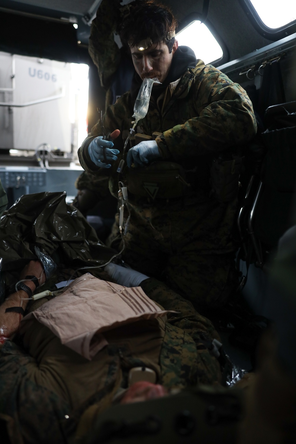 U.S. Marines and U.S. Navy Sailors Conduct A Casualty Evacuation Exercise in Finland