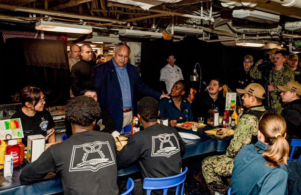 SECNAV and Betty Del Toro Give Thanks to Sailors and Their Families on Thanksgiving