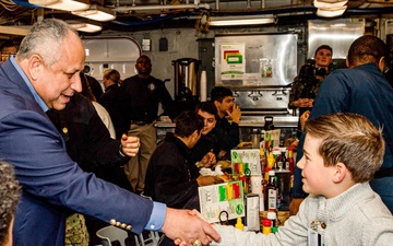 SECNAV and Betty Del Toro Give Thanks to Sailors and Their Families on Thanksgiving