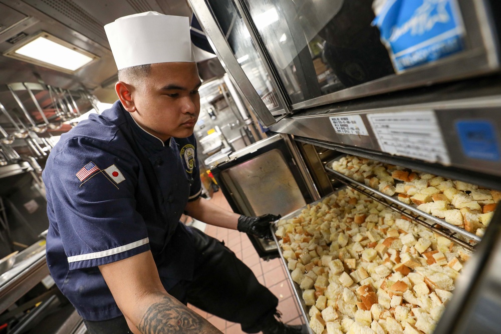 Sailors Aboard USS Dewey (DDG 105) Celebrate Thanksgiving While Operating in the Philippine Sea