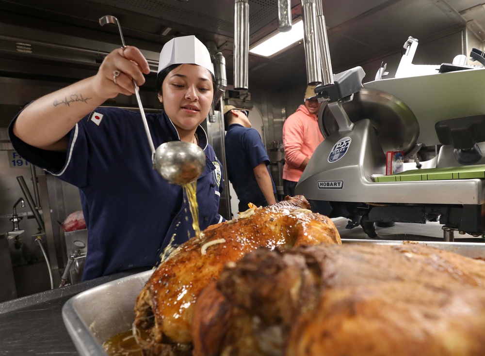 Sailors Aboard USS Dewey (DDG 105) Celebrate Thanksgiving While Operating in the Philippine Sea