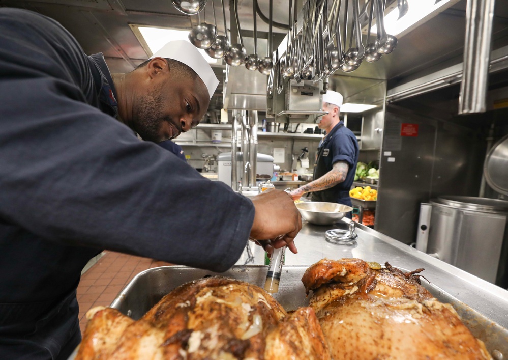 Sailors Aboard USS Dewey (DDG 105) Celebrate Thanksgiving While Operating in the Philippine Sea