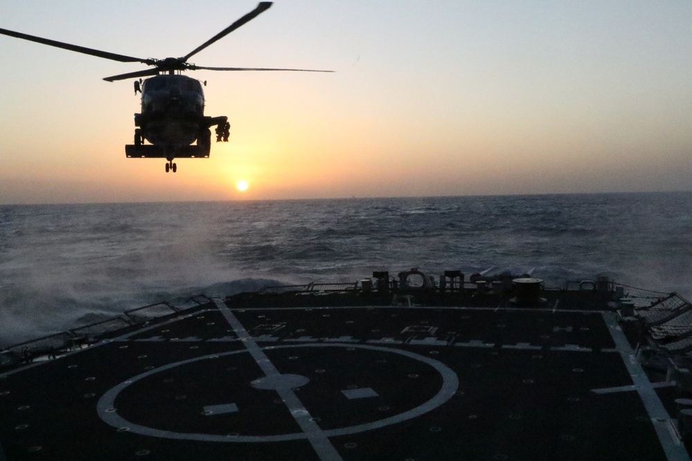 USS Stethem Conducts Flight Operations in the Arabian Gulf