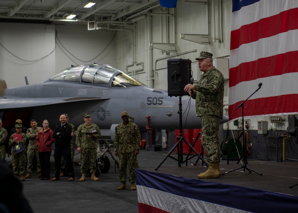 CNO, MCPON, ROK CNO Visit USS Carl Vinson (CVN 70)