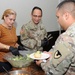 Soldiers at Fort Buchanan celebrate Thanksgiving.