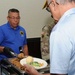 Soldiers at Fort Buchanan celebrate Thanksgiving.