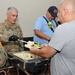 Soldiers at Fort Buchanan celebrate Thanksgiving.