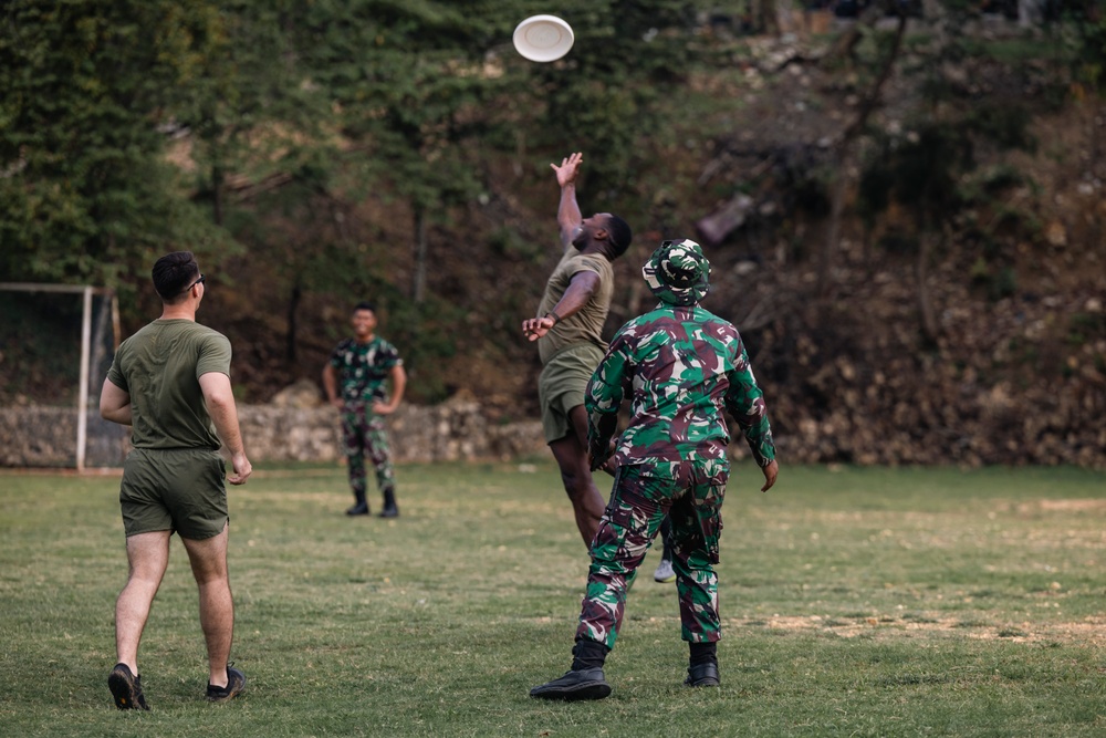 MRF-SEA Marines, Indonesian Korps Marinir, play ultimate frisbee