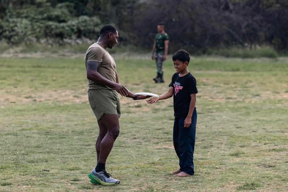MRF-SEA Marines, Indonesian Korps Marinir, play ultimate frisbee