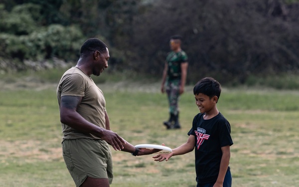 MRF-SEA Marines, Indonesian Korps Marinir, play ultimate frisbee
