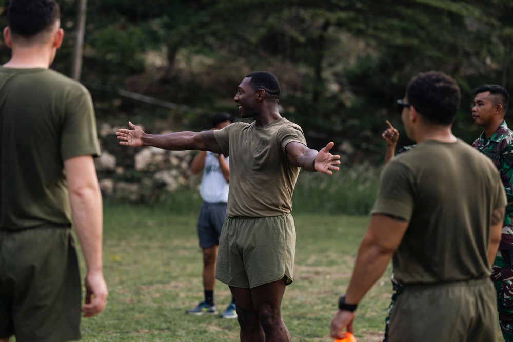 MRF-SEA Marines, Indonesian Korps Marinir, play ultimate frisbee