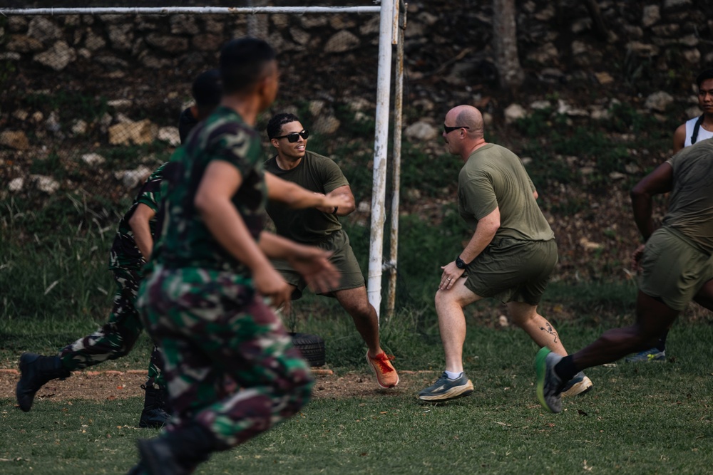 MRF-SEA Marines, Indonesian Korps Marinir, play ultimate frisbee