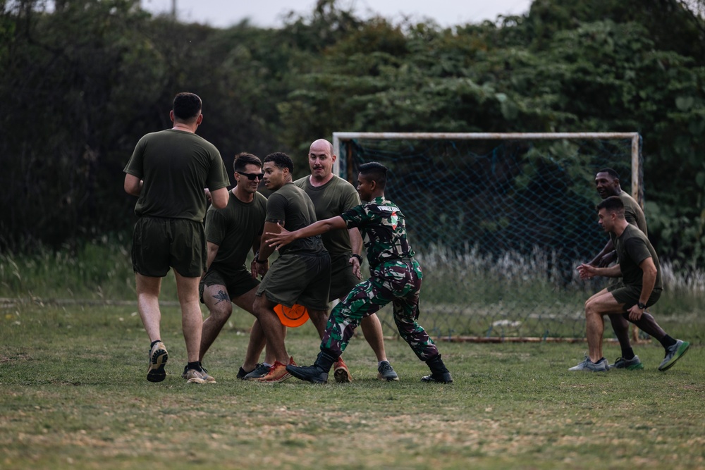 MRF-SEA Marines, Indonesian Korps Marinir, play ultimate frisbee