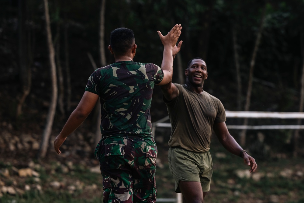 MRF-SEA Marines, Indonesian Korps Marinir, play ultimate frisbee