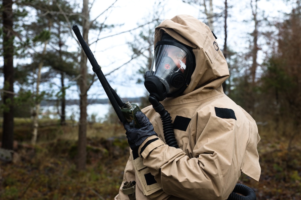 Combat Logistics Battalion 6 and Finnish Coastal Brigade Conduct a EOD and CBRN Exercise