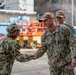 USS Ronald Reagan (CVN 76) hosts Chief of Naval Operations Adm. Lisa Franchetti and Master Chief Petty Officer of the Navy, James Honea, for Thanksgiving