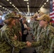 USS Ronald Reagan (CVN 76) hosts Chief of Naval Operations, Adm. Lisa Franchetti, and Master Chief Petty Officer of the Navy, James Honea, for Thanksgiving