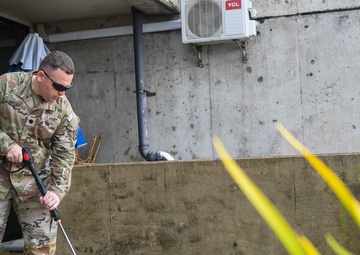 Pacific Partnership 2024-1: U.S. Navy Sailors Power Wash Parliament Building in Honiara