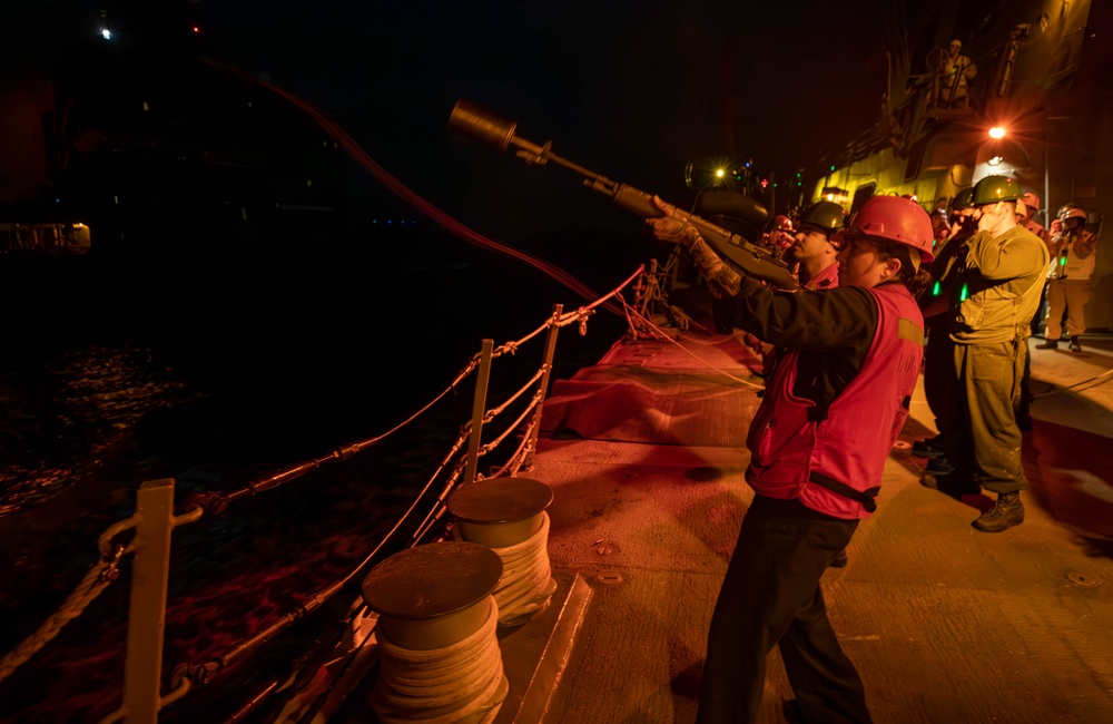 USS Gravely (DDG 107) Conducts a Replenishment-at-Sea