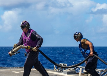 USS Shoup conducts flight operations Helicopter Maritime Strike Squadron 51