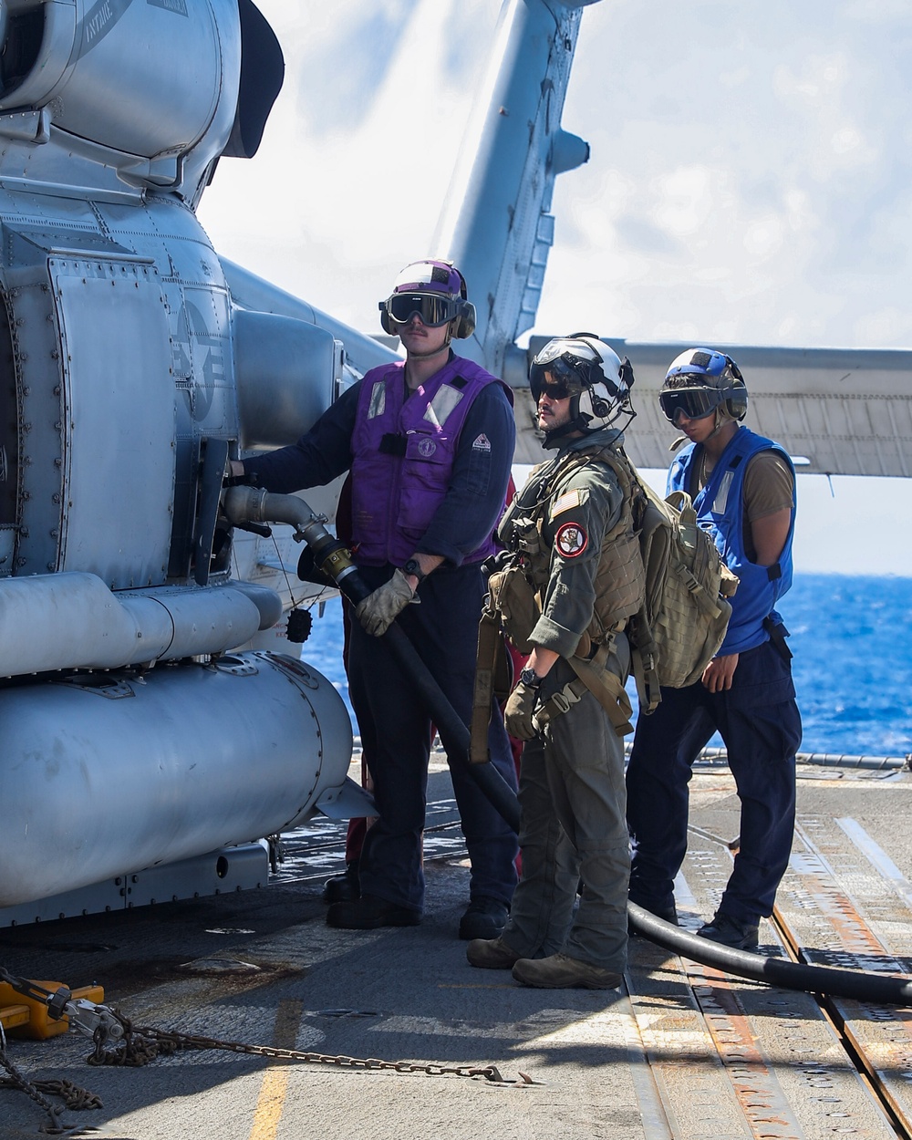 USS Shoup conducts flight operations Helicopter Maritime Strike Squadron 51