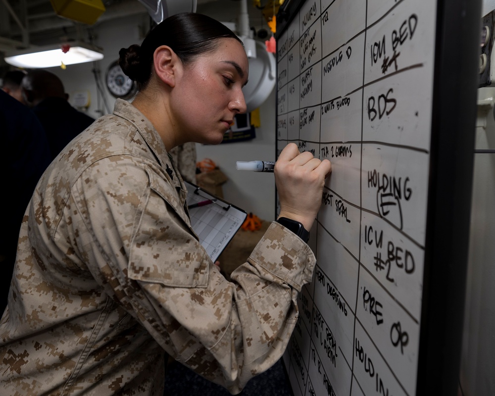 USS Bataan Sailors Conduct Mass Casualty Drill