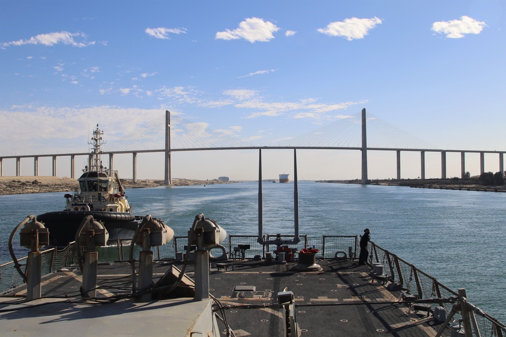 USS McFaul Conducts Suez Canal Transit