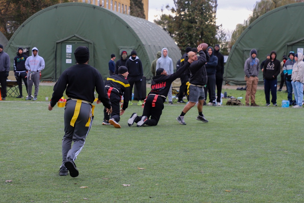 Sustainment Soldiers host Turkey Bowl in Poland