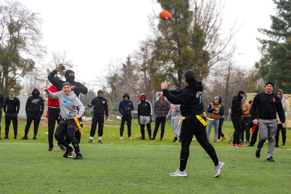 Sustainment Soldiers host Turkey Bowl in Poland