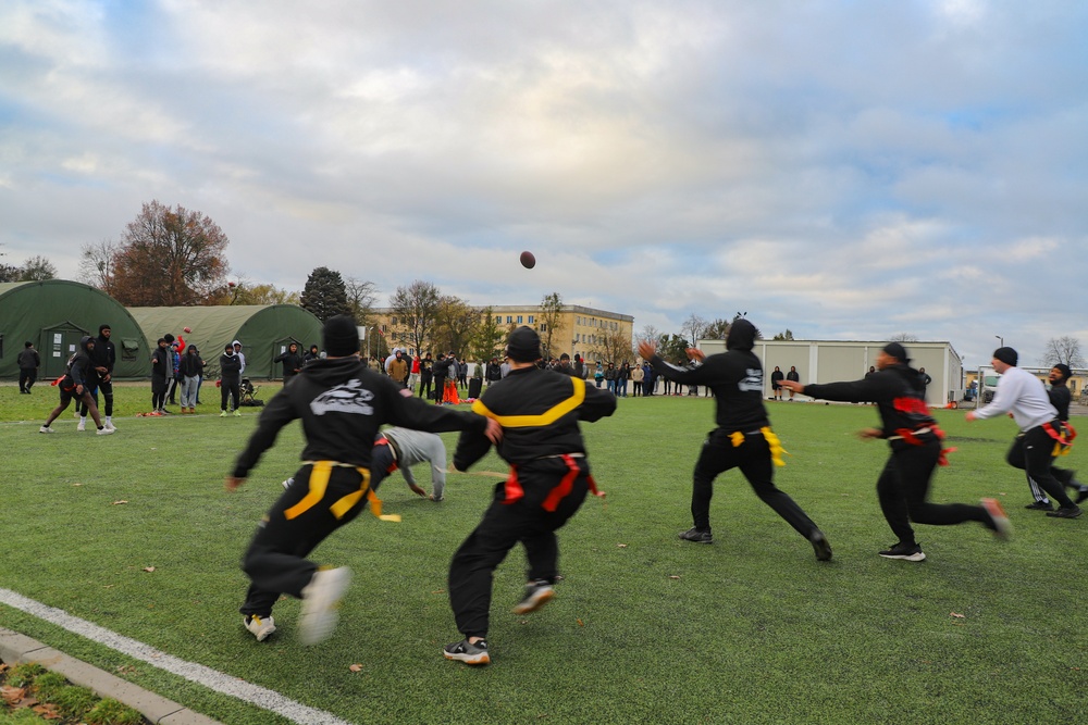 Sustainment Soldiers host Turkey Bowl in Poland