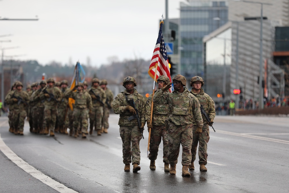 U.S. troops join NATO Allies for Lithuanian Armed Forces Day Parade