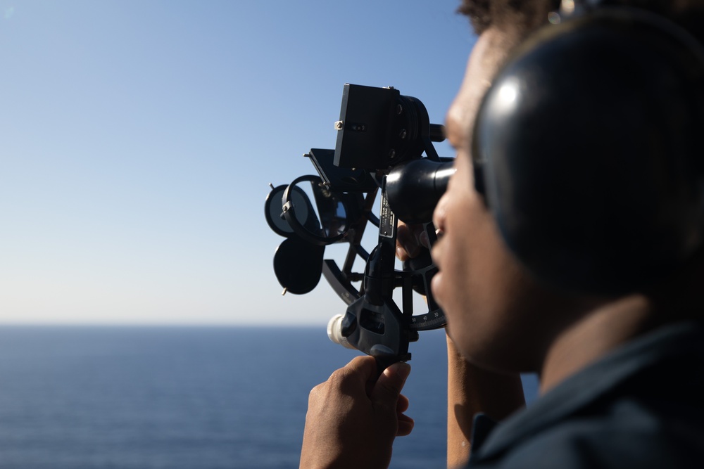 Celestial Navigation aboard USS Bataan