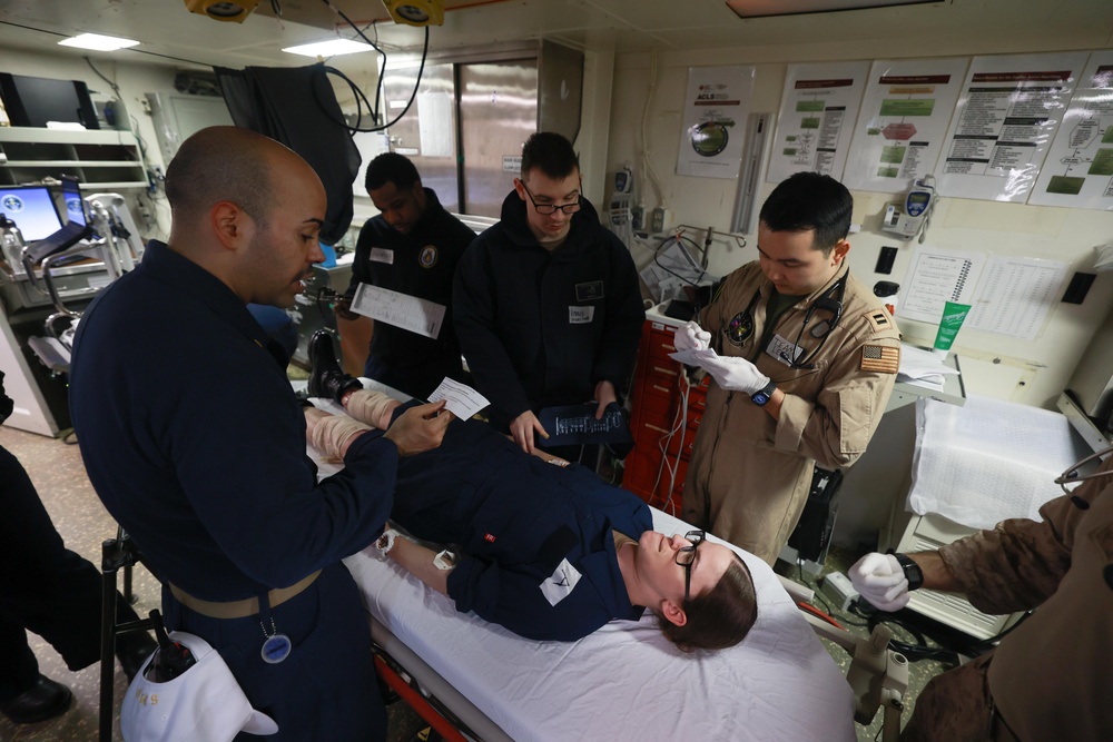 Mass Casualty Drill Aboard USS Bataan