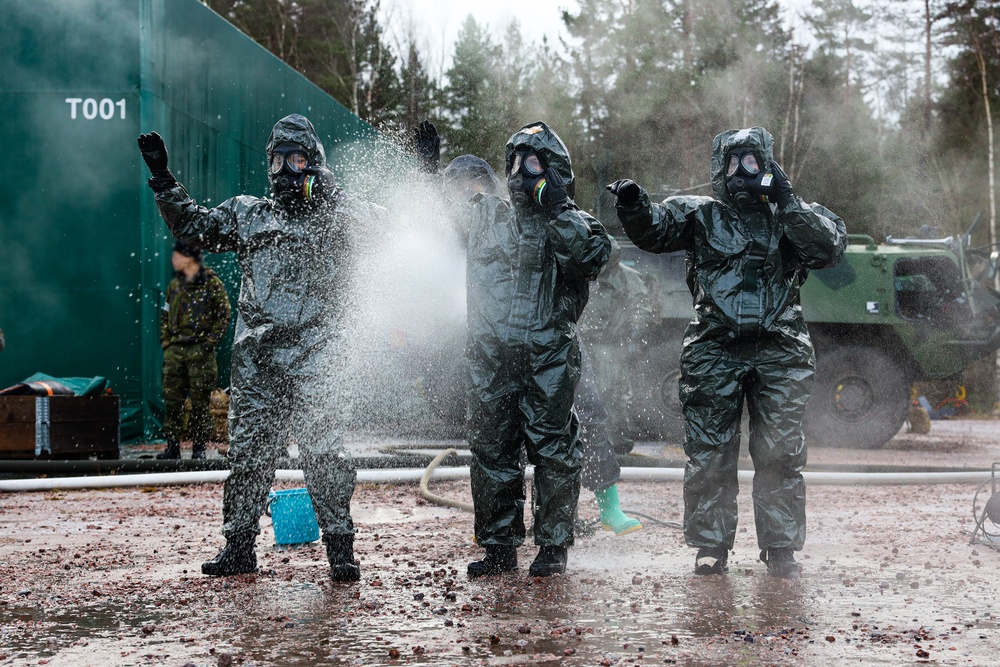 Combat Logistics Battalion 6 and Finnish Coastal Brigade Conduct a EOD and CBRN Exercise