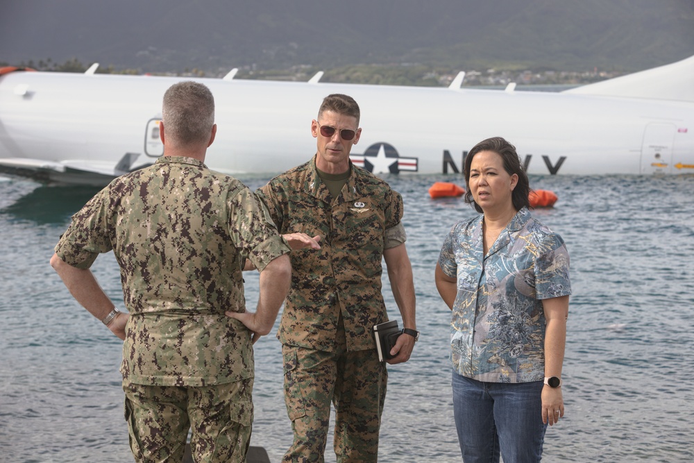 U.S. Rep. Jill Tokuda and U.S. Pacific Fleet Commander Visit Downed P-8A Poseidon.