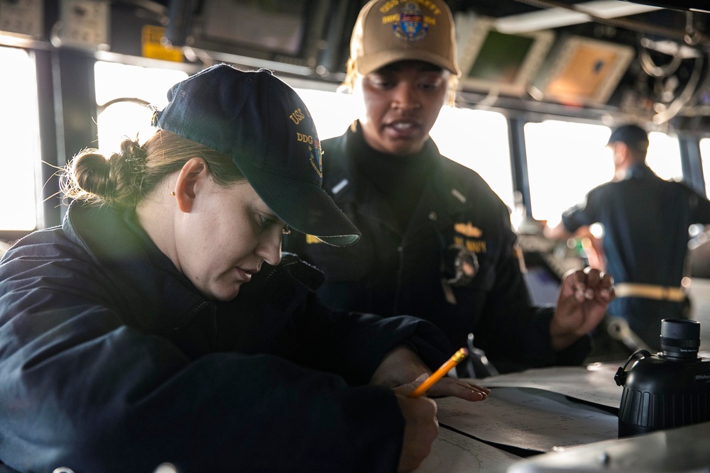 USS Sterett Bridge Watch