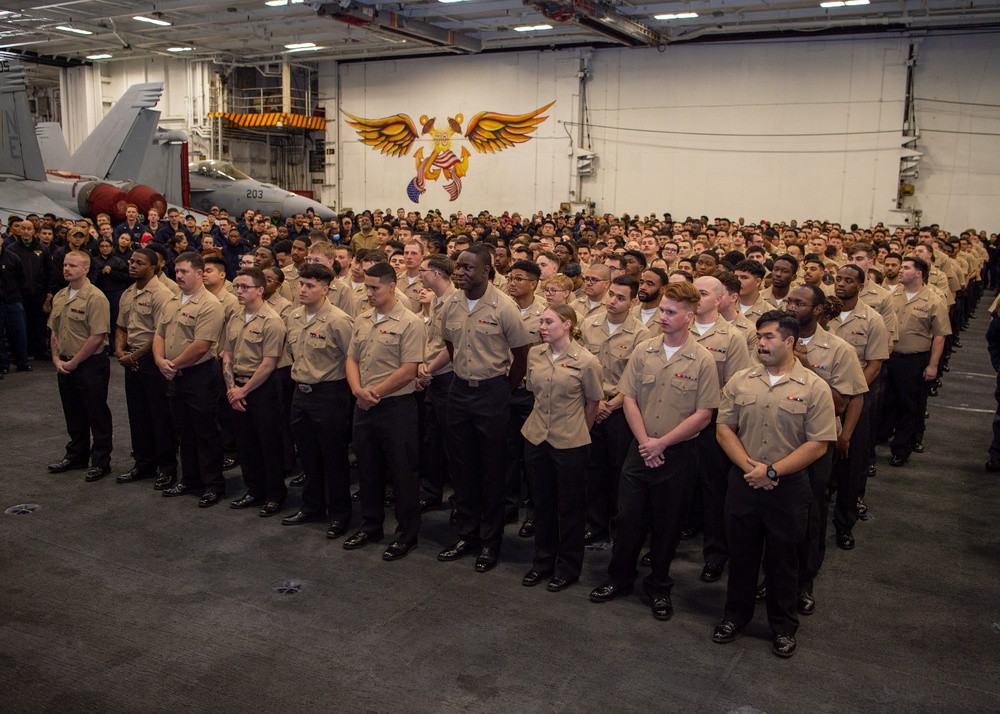 USS Carl Vinson (CVN 70) Conducts Frocking Ceremony