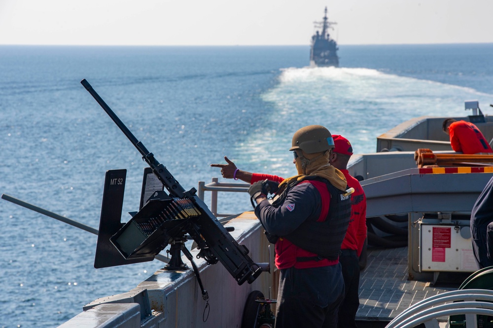 The Eisenhower Carrier Strike Group Transits the Strait of Hormuz