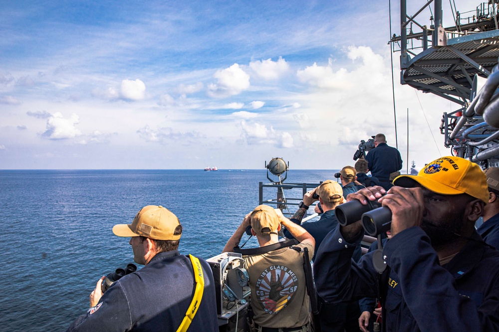 Dwight D. Eisenhower Carrier Strike Group Transits the Strait of Hormuz