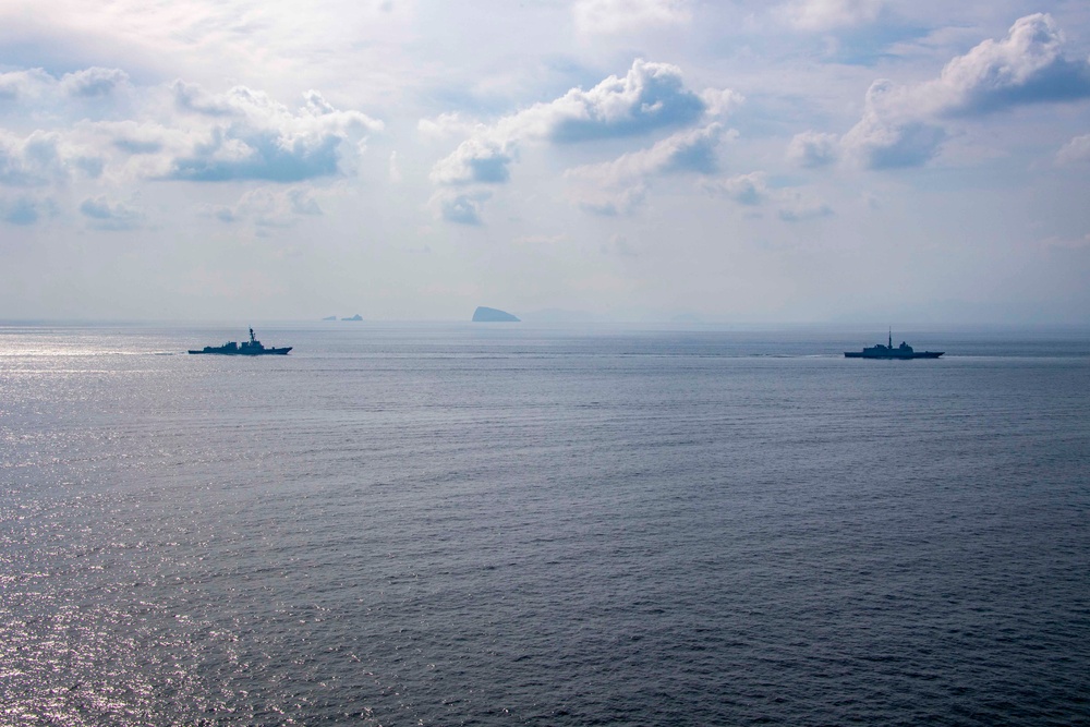 The Eisenhower Carrier Strike Group Transits the Strait of Hormuz