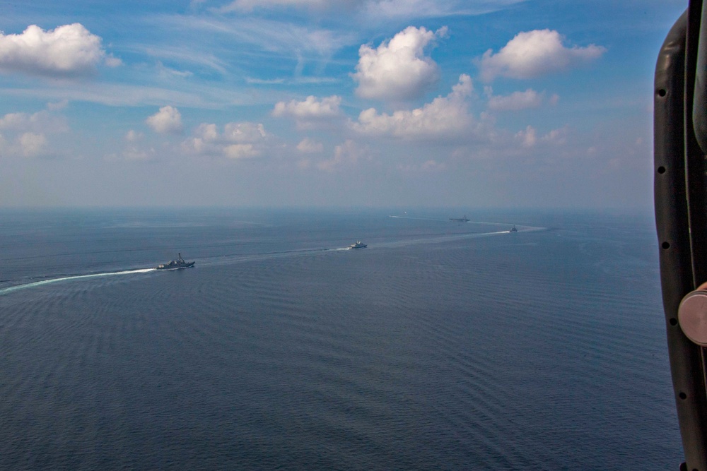 The Eisenhower Carrier Strike Group Transits the Strait of Hormuz