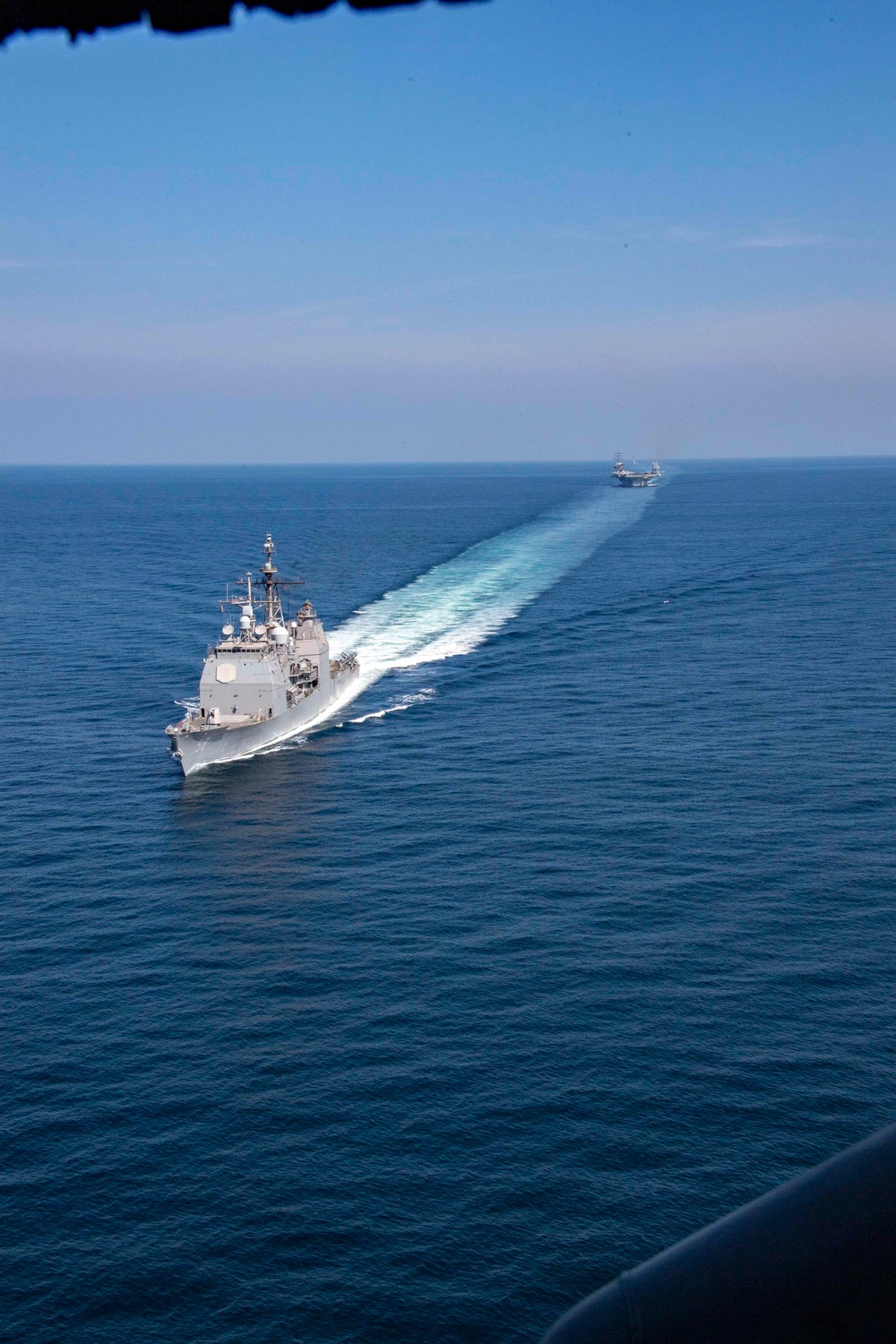 The Eisenhower Carrier Strike Group Transits the Strait of Hormuz