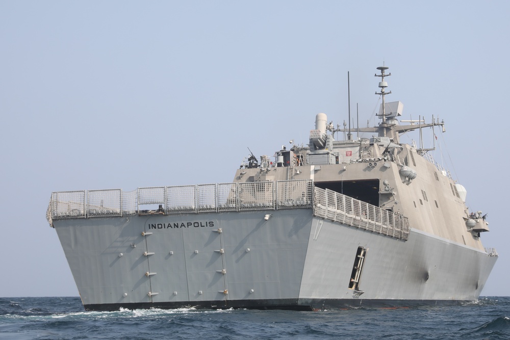 Task Force 59 Operates Unmanned Systems with USS Indianapolis in the Arabian Gulf