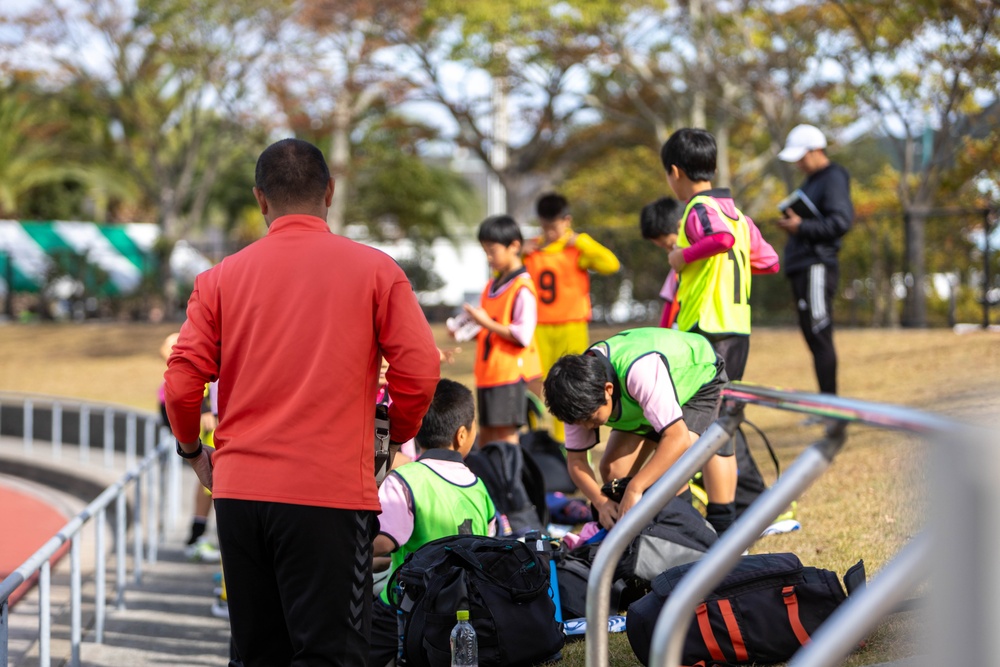The U.S. and Japanese participate in Youth Soccer Tournament in Sou-Oshima