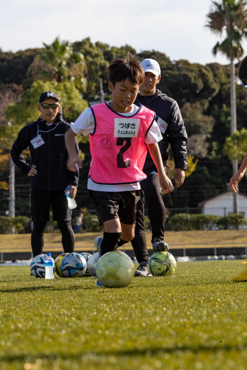 The U.S. and Japanese participate in Youth Soccer Tournament in Sou-Oshima